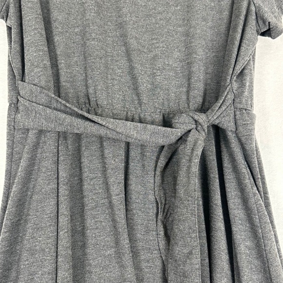 Torrid Gray Fit and Flare Tie Waist Stretch Casual Skater Dress Plus Size 2 - Picture 3 of 7